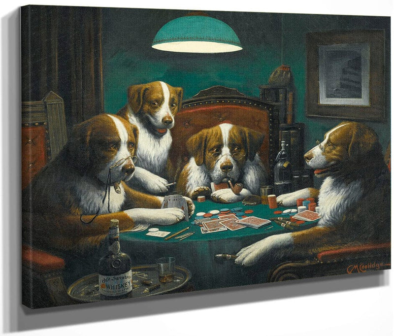 Poker Game By Cassius Coolidge Fine Art Print