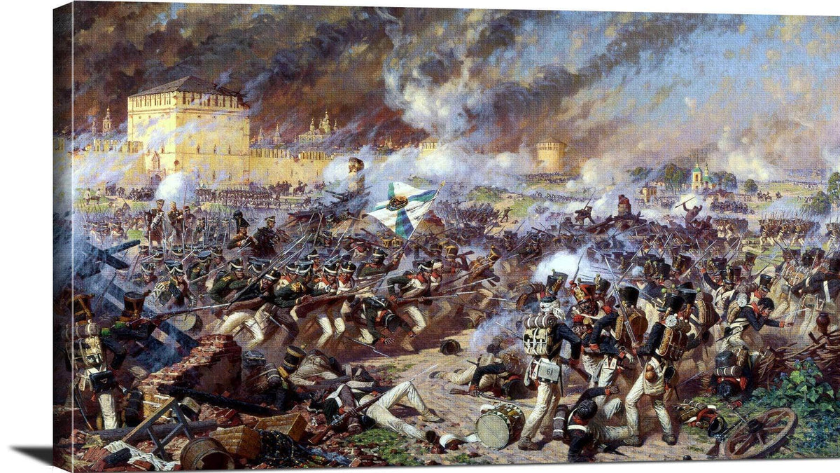 Polish Artillery Battle Of Raszyn Painting Wojciech Kossak Canvas Art Fine Art Print