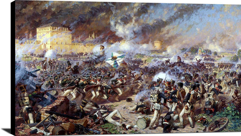 Polish Artillery Battle Of Raszyn Painting Wojciech Kossak Canvas Art Fine Art Print