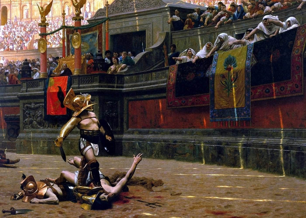 Pollice Verso Turned Thumb Painting Jean Leon Gerome Canvas Art Fine Art Print