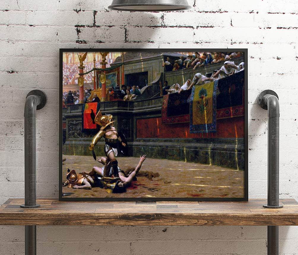 Pollice Verso Turned Thumb Painting Jean Leon Gerome Canvas Art Fine Art Print