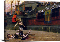 Pollice Verso Turned Thumb Painting Jean Leon Gerome Canvas Art Fine Art Print