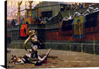 Pollice Verso Turned Thumb Painting Jean Leon Gerome Canvas Art Fine Art Print