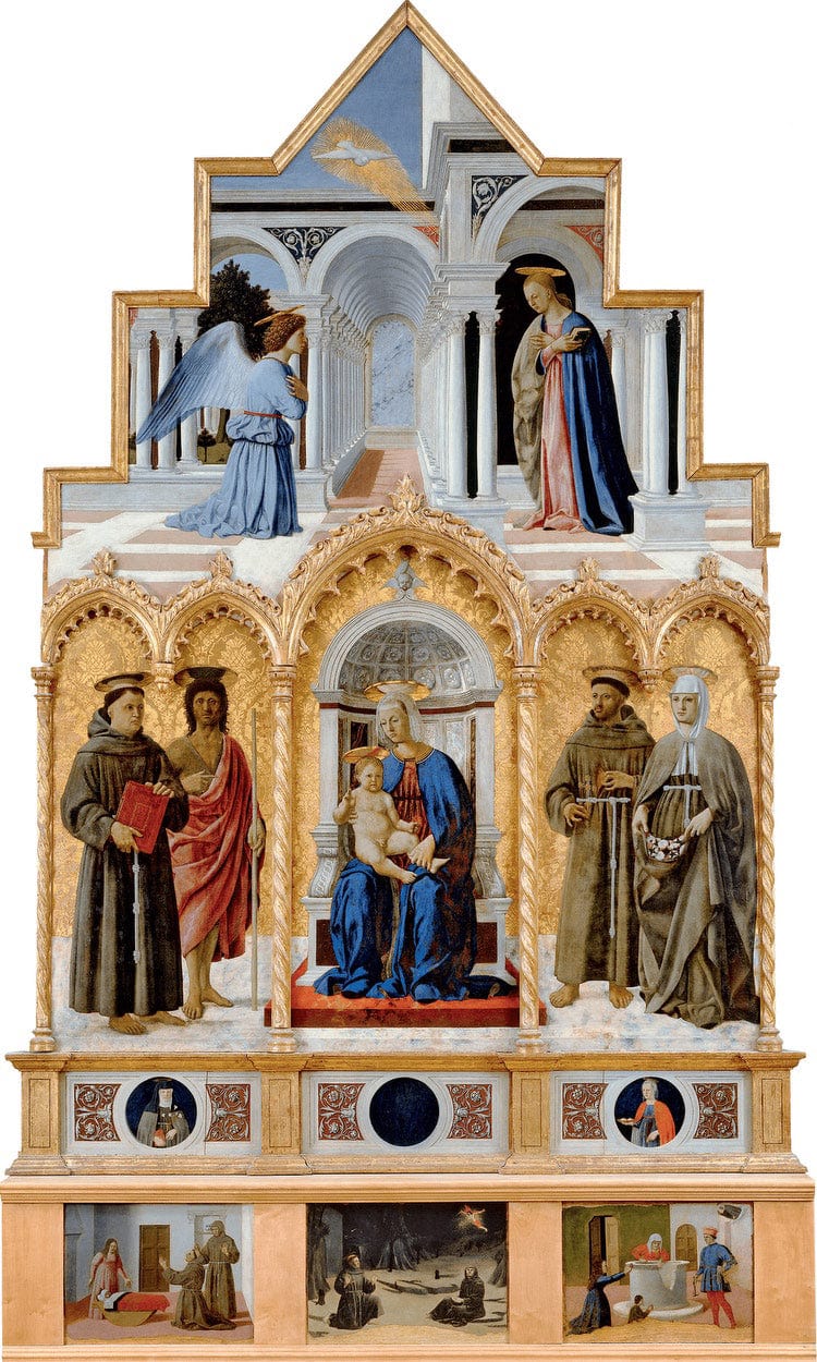 Polyptych Of Perugia 1470 By Piero Della Francesca Fine Art Print