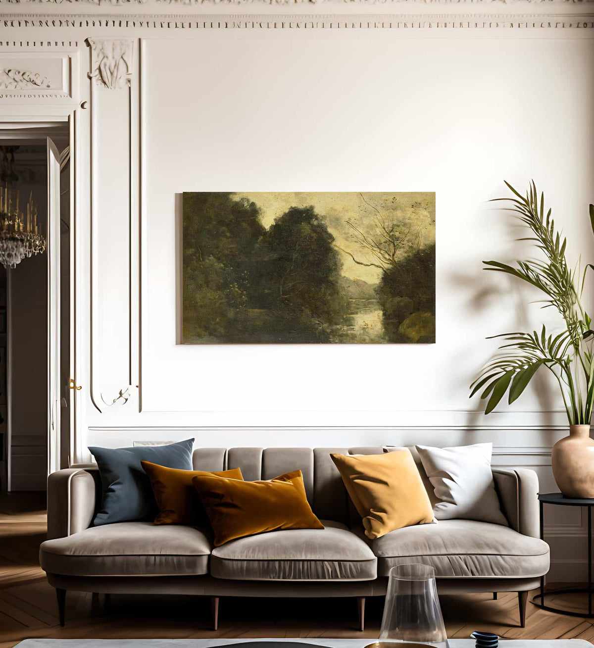 Pond In The Woods  By Camille Corot Fine Art Print