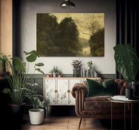 Pond In The Woods  By Camille Corot Fine Art Print