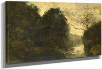 Pond In The Woods  By Camille Corot Fine Art Print