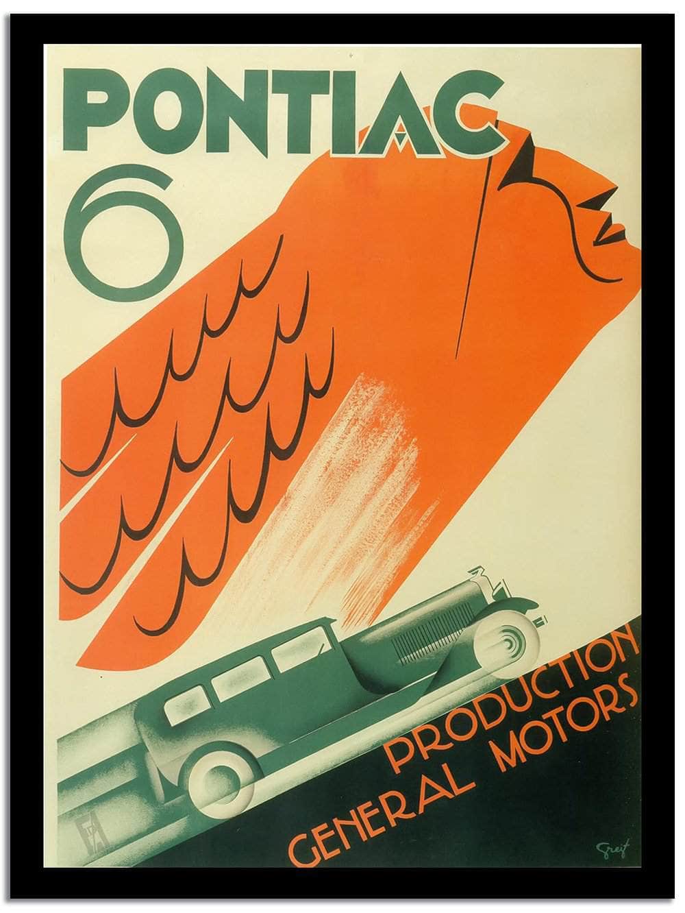 Pontiac  Vintage Poster Fine Art Print