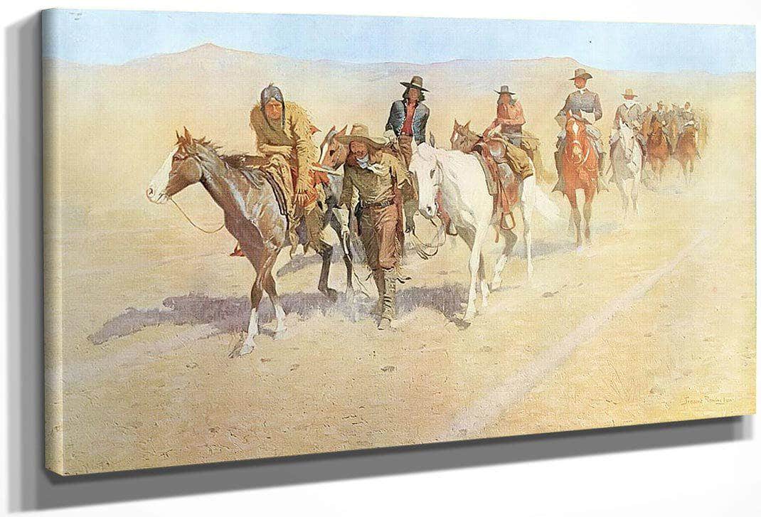 Pony Tracks In The Buffalo Trail By Frederic Remington Fine Art Print