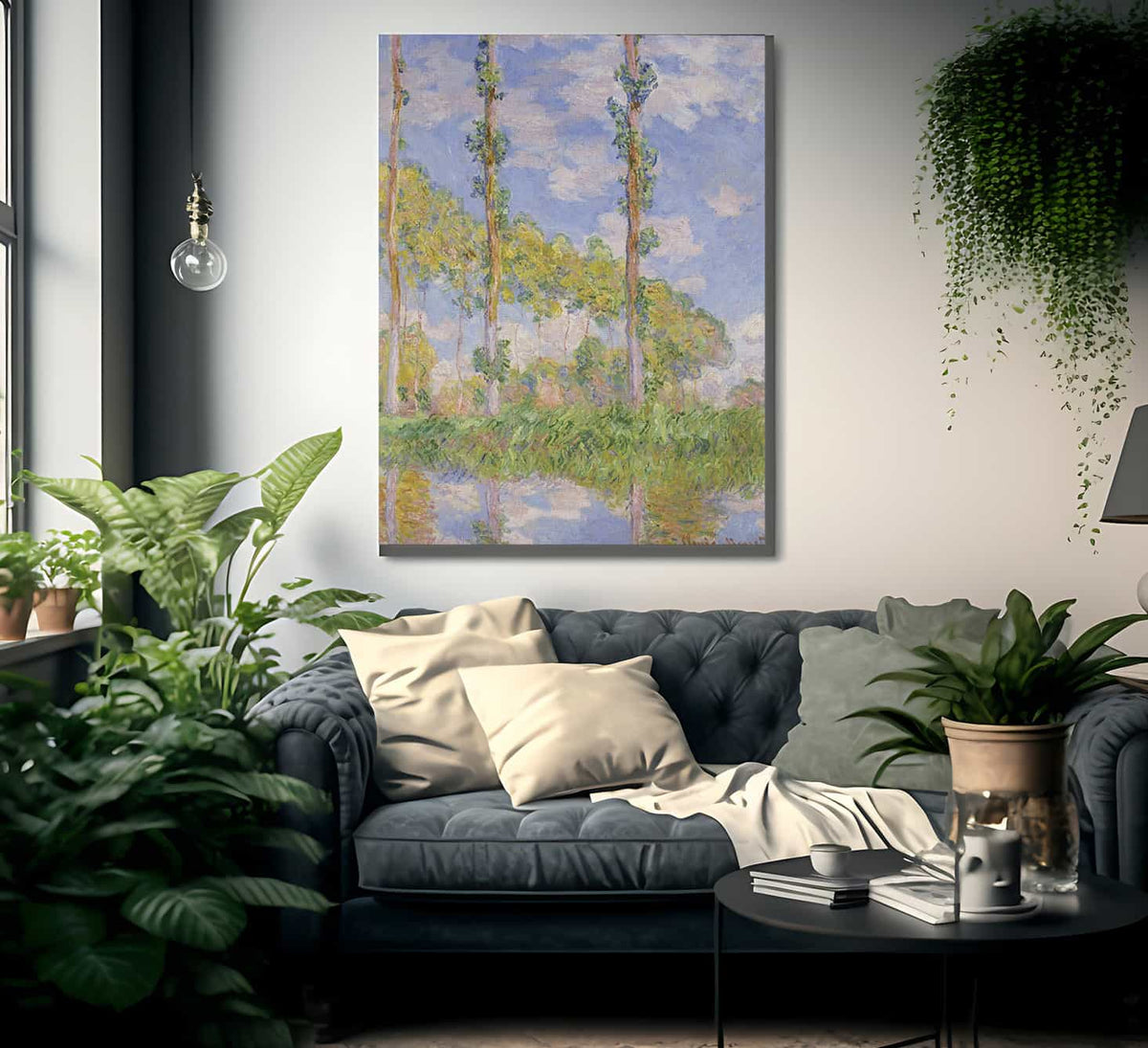 Poplars In The Sun By Claude Monet Fine Art Print