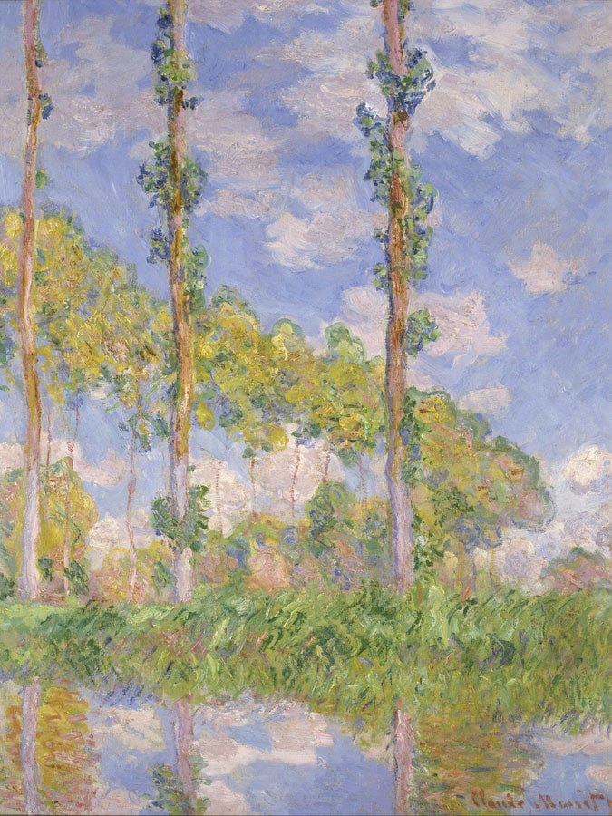 Poplars In The Sun By Claude Monet Fine Art Print