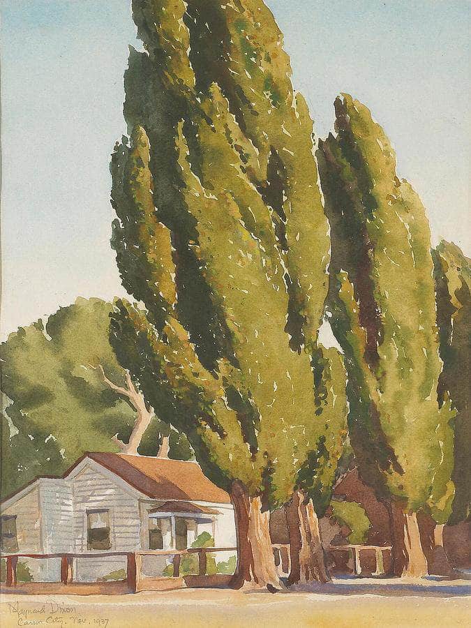 Poplars Of Carson 1937 By Maynard Dixon Fine Art Print