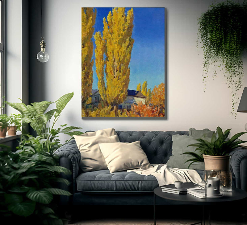 Poplars Of Old Carson By Maynard Dixon Fine Art Print