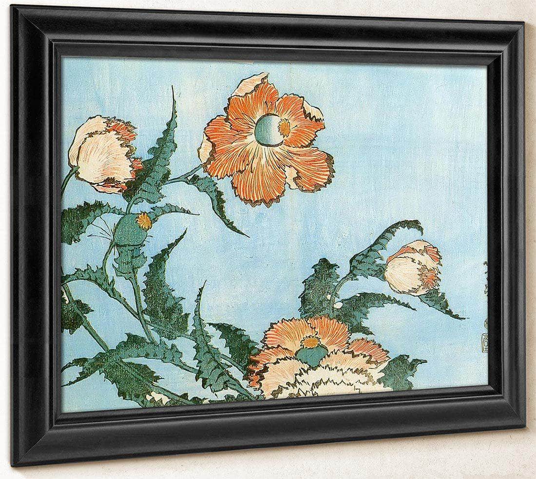 Poppies By Hokusai Fine Art Print