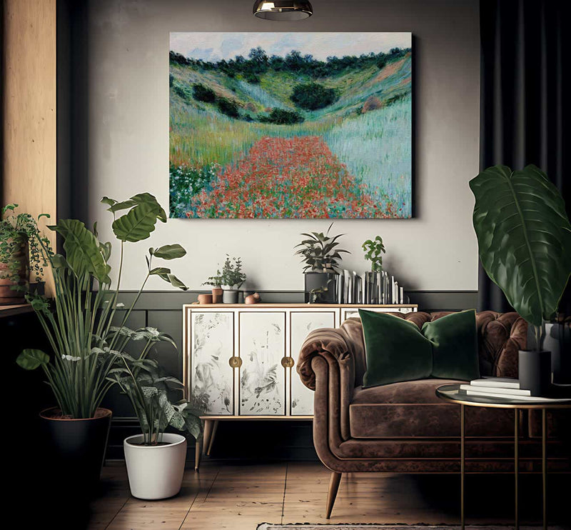 Poppy Field In A Hollow Near Giverny By Monet Claude Fine Art Print