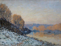 Port Marly White Frost 1872 By Alfred Sisley Fine Art Print