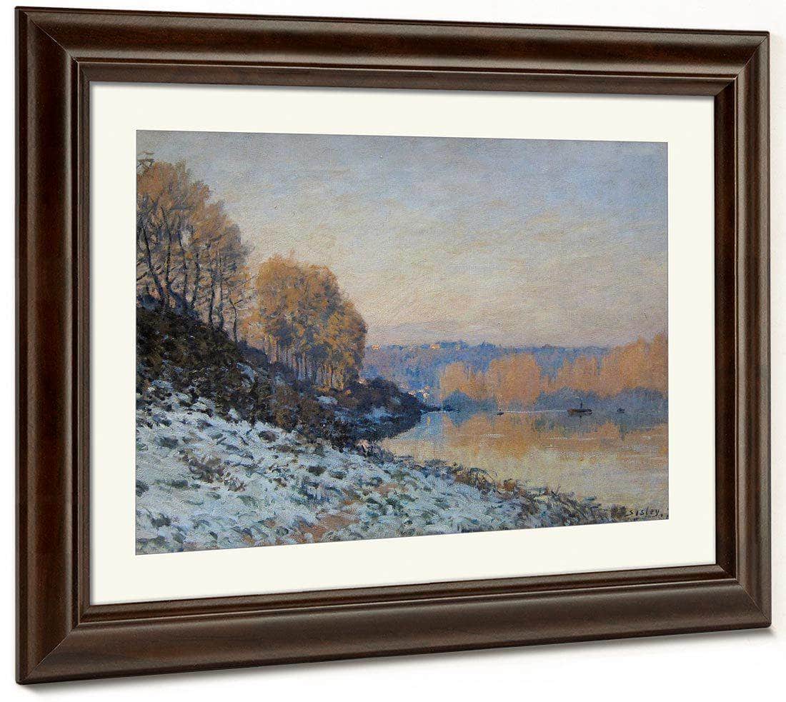 Port Marly White Frost 1872 By Alfred Sisley Fine Art Print