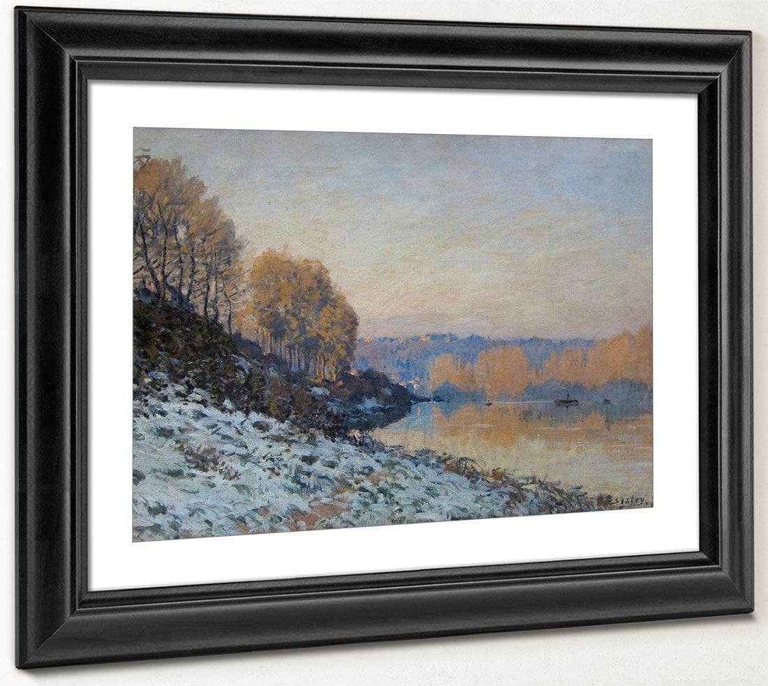 Port Marly White Frost 1872 By Alfred Sisley Fine Art Print