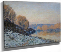 Port Marly White Frost 1872 By Alfred Sisley Fine Art Print