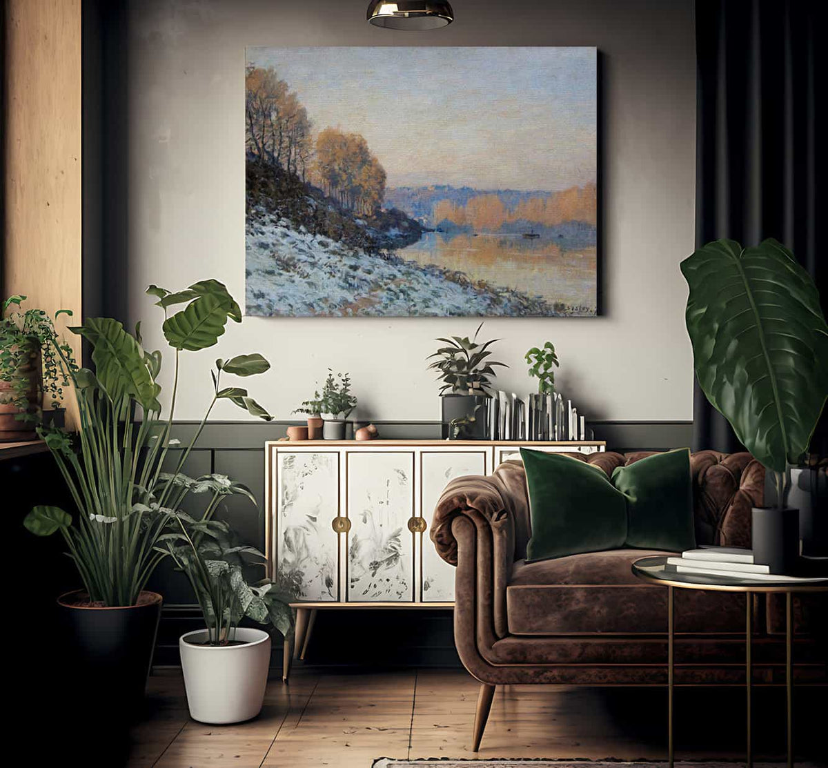 Port Marly White Frost 1872 By Alfred Sisley Fine Art Print