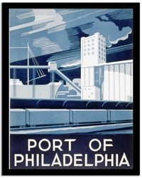Port Of Philadelphia  Vintage Poster Fine Art Print