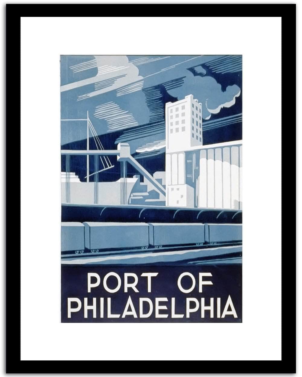 Port Of Philadelphia  Vintage Poster Fine Art Print