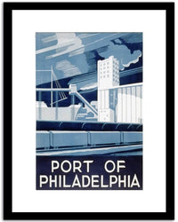Port Of Philadelphia  Vintage Poster Fine Art Print
