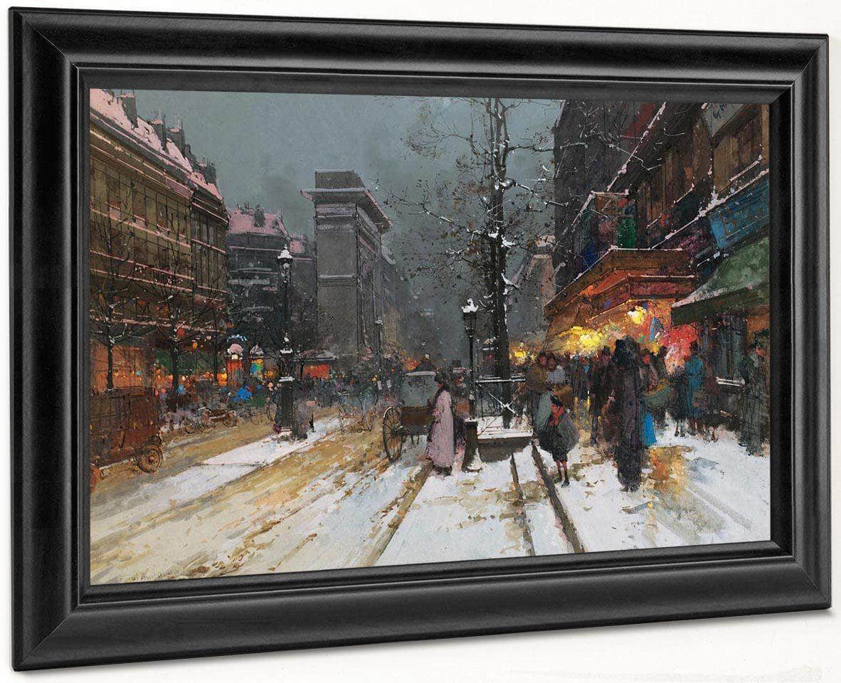 Porte Saint Denis Paris By Eugene Galien Laloue Fine Art Print