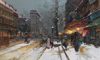 Porte Saint Denis Paris By Eugene Galien Laloue Fine Art Print