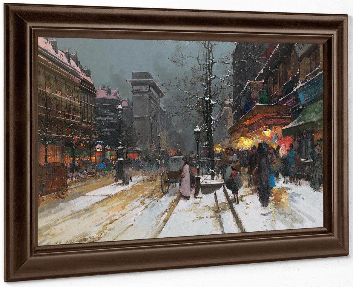 Porte Saint Denis Paris By Eugene Galien Laloue Fine Art Print