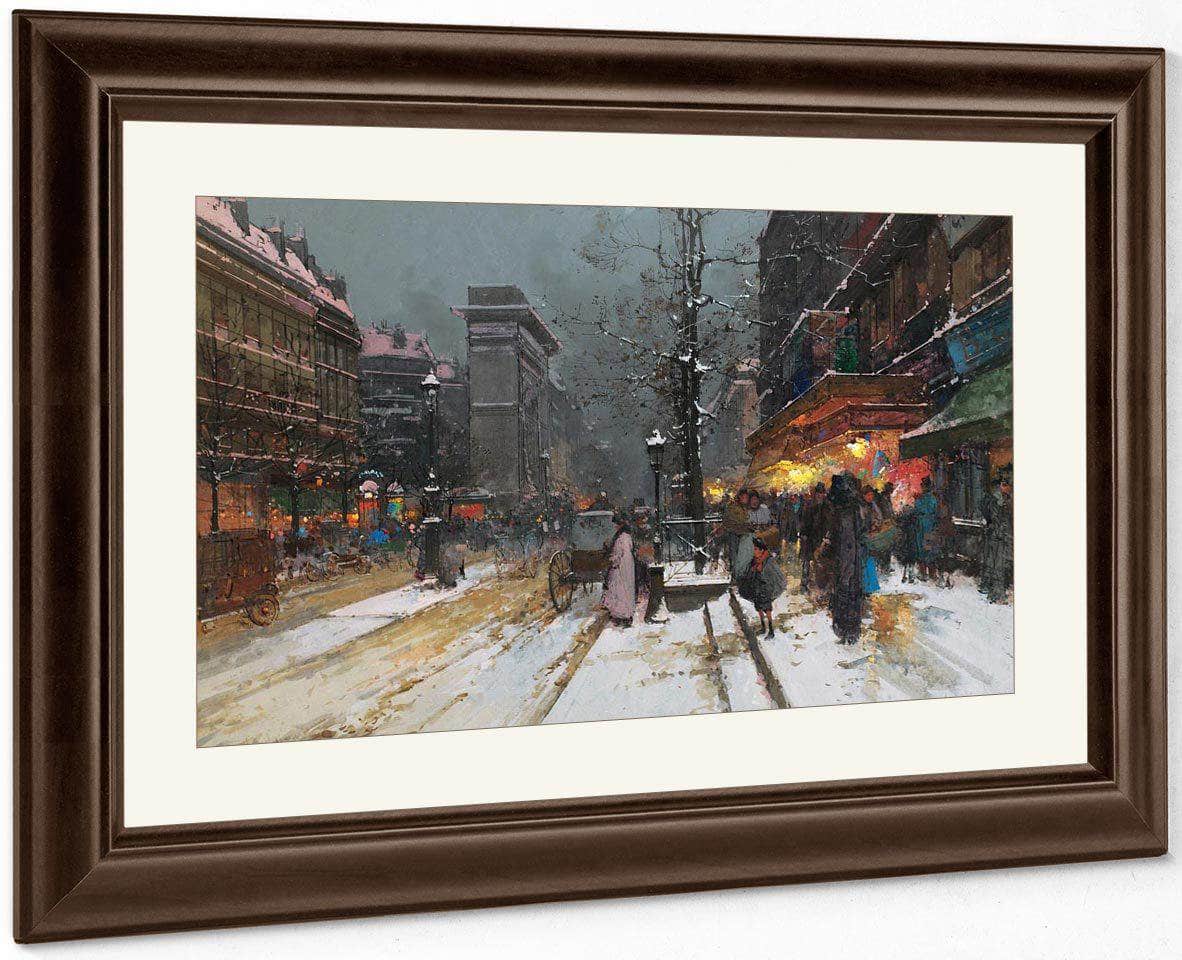 Porte Saint Denis Paris By Eugene Galien Laloue Fine Art Print