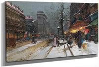 Porte Saint Denis Paris By Eugene Galien Laloue Fine Art Print