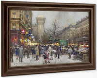Porte Saint Denisa By Eugene Galien Laloue Fine Art Print