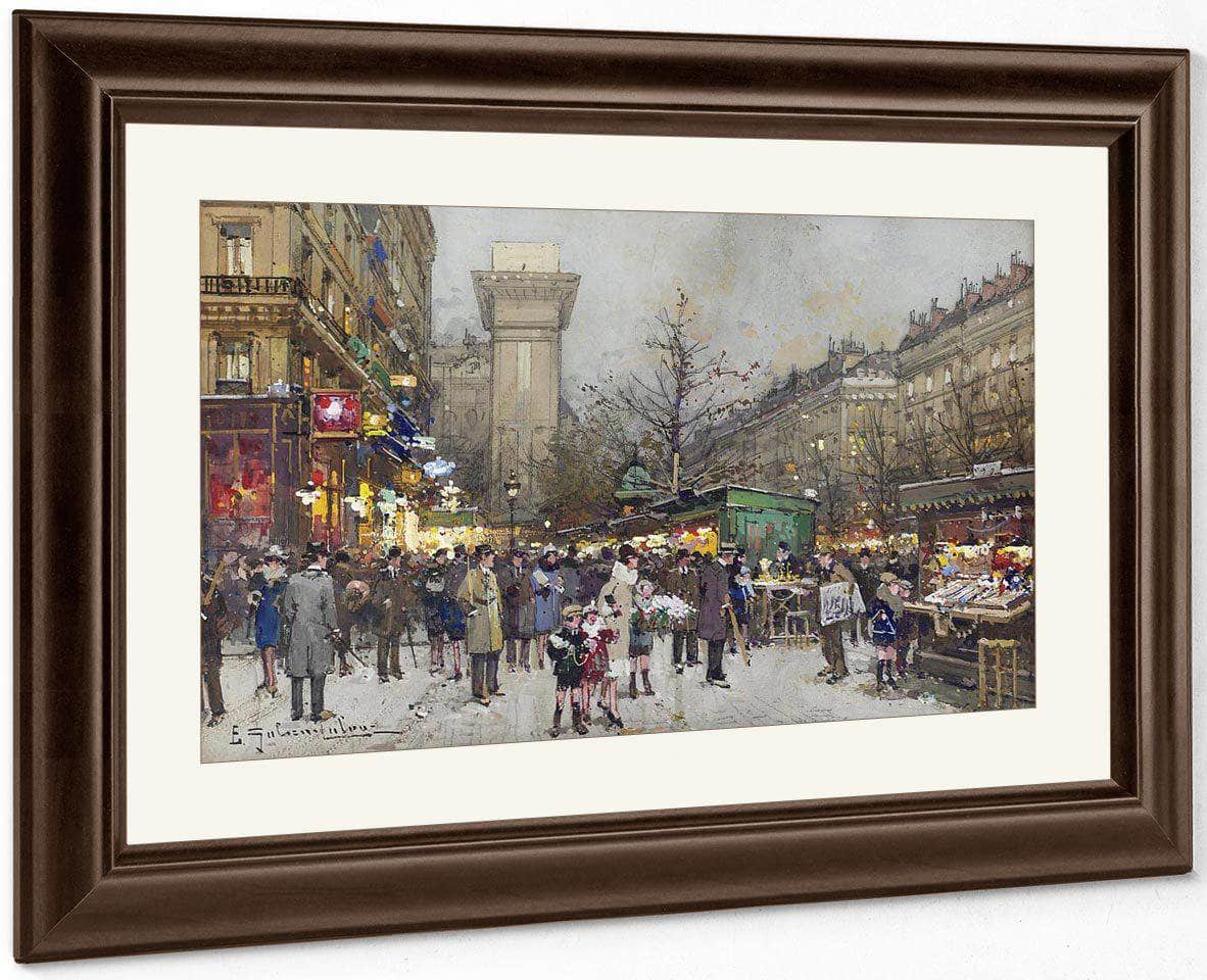 Porte Saint Denisa By Eugene Galien Laloue Fine Art Print