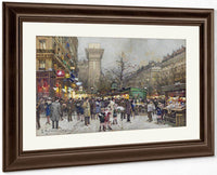 Porte Saint Denisa By Eugene Galien Laloue Fine Art Print