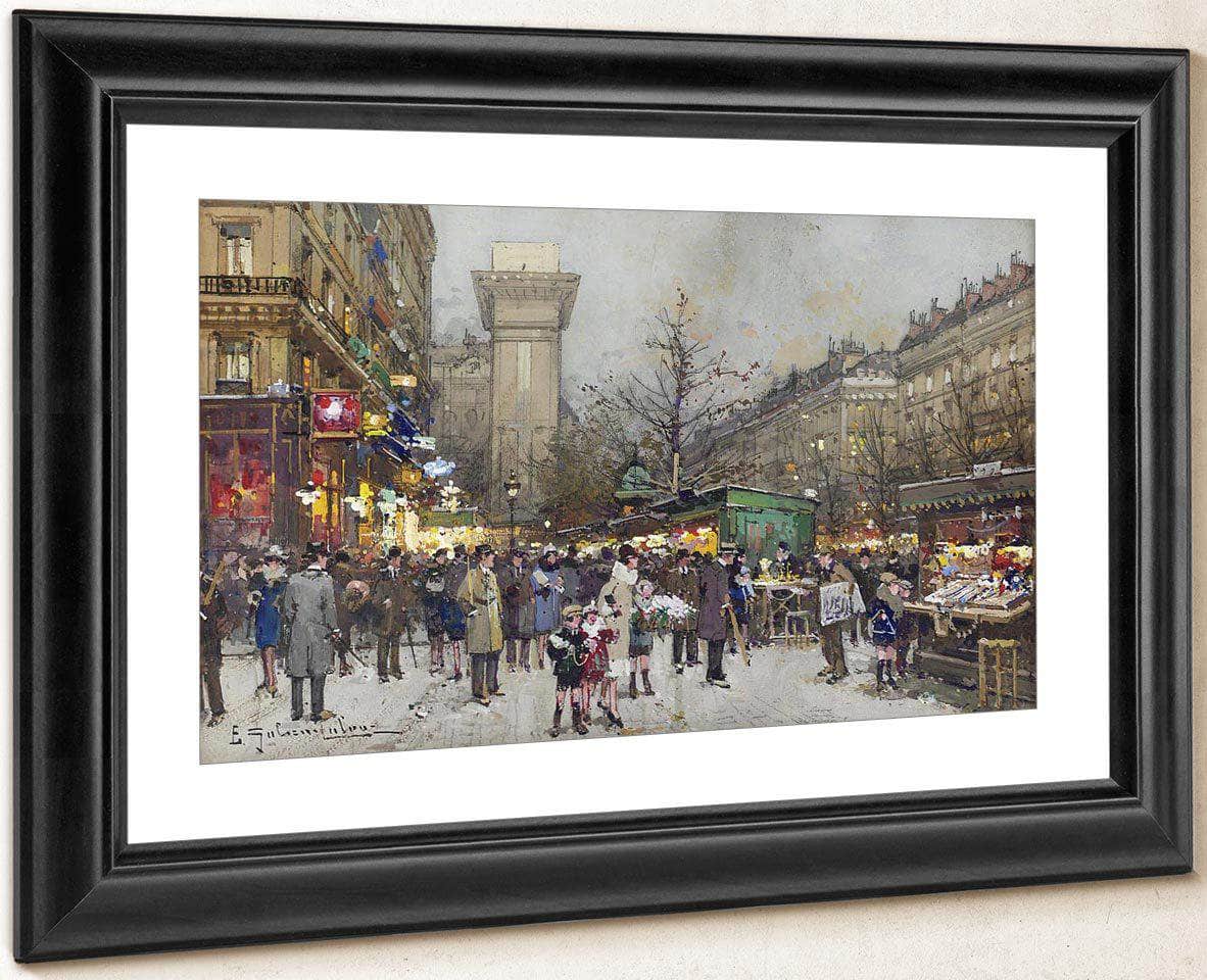 Porte Saint Denisa By Eugene Galien Laloue Fine Art Print