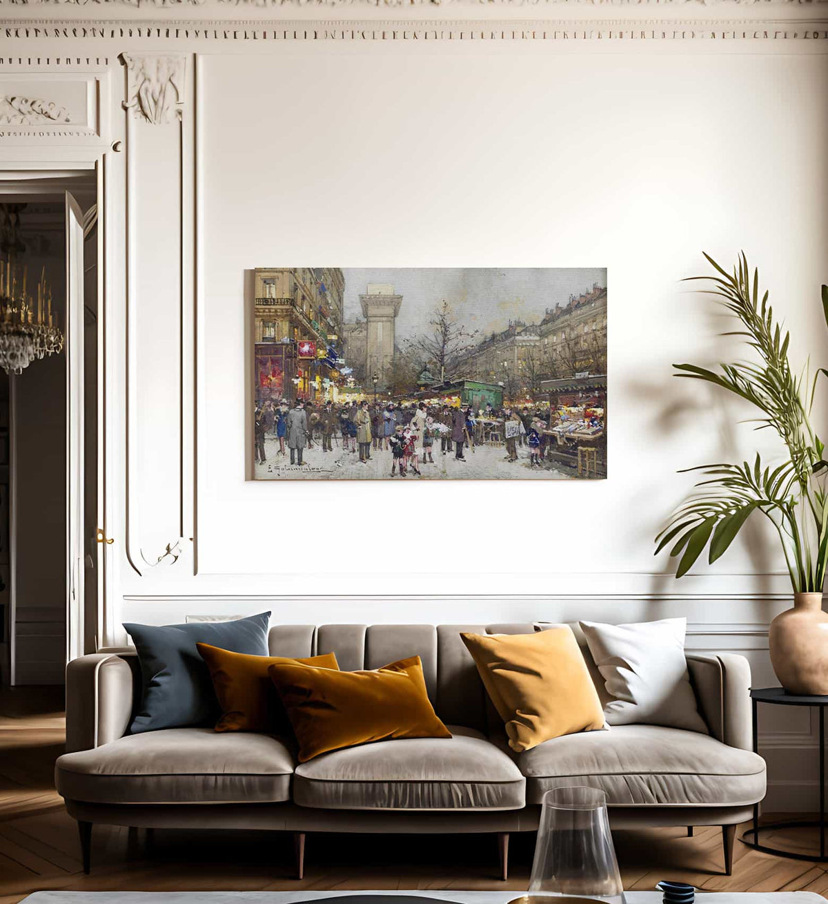 Porte Saint Denisa By Eugene Galien Laloue Fine Art Print