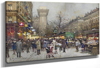 Porte Saint Denisa By Eugene Galien Laloue Fine Art Print