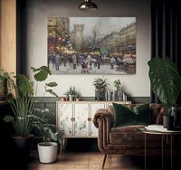 Porte Saint Denisa By Eugene Galien Laloue Fine Art Print