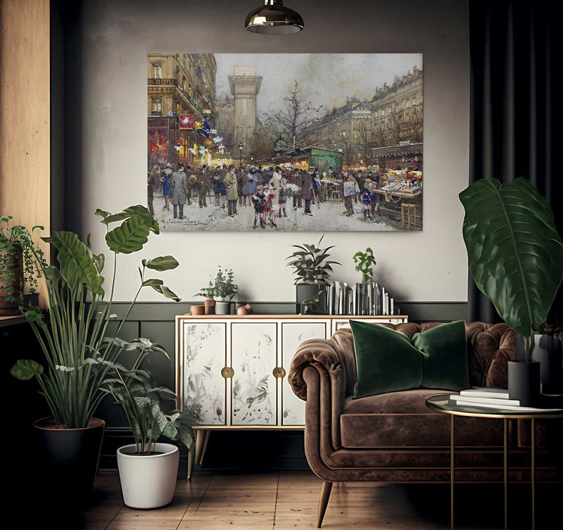 Porte Saint Denisa By Eugene Galien Laloue Fine Art Print