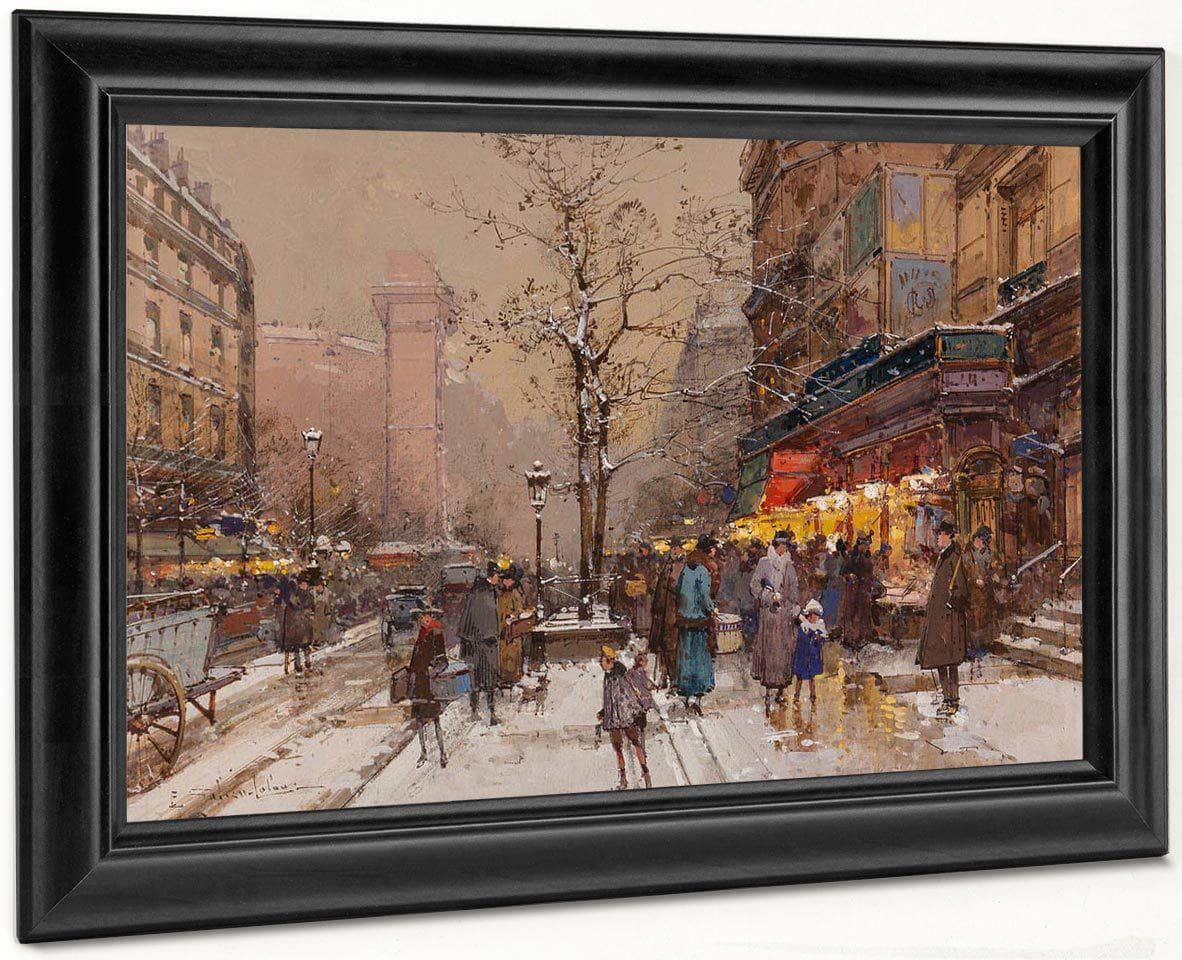 Porte Saint Denisb By Eugene Galien Laloue Fine Art Print