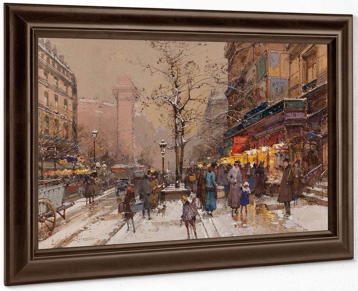 Porte Saint Denisb By Eugene Galien Laloue Fine Art Print