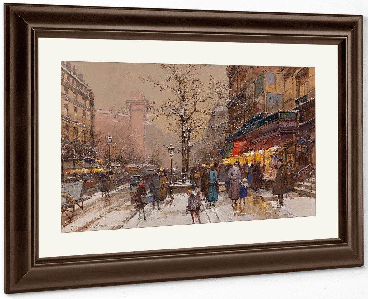 Porte Saint Denisb By Eugene Galien Laloue Fine Art Print