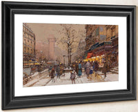 Porte Saint Denisb By Eugene Galien Laloue Fine Art Print