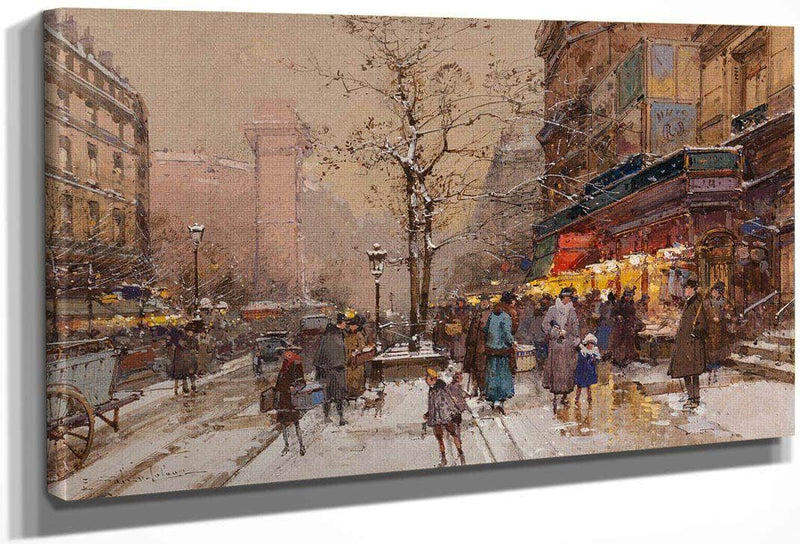 Porte Saint Denisb By Eugene Galien Laloue Fine Art Print
