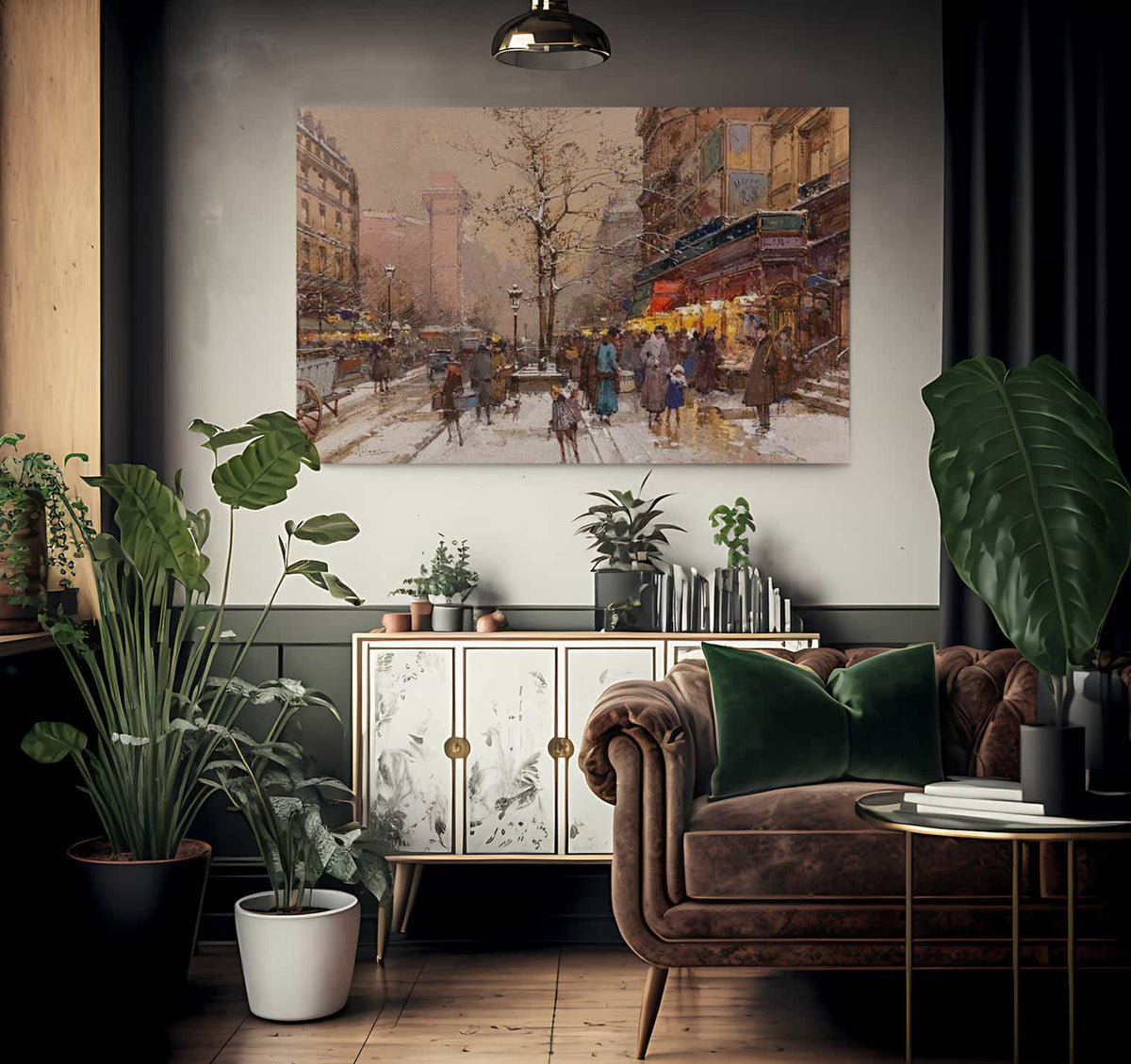 Porte Saint Denisb By Eugene Galien Laloue Fine Art Print