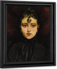 Portrait De Jeune Femme 1890 By Francis Martin Kavel Fine Art Print
