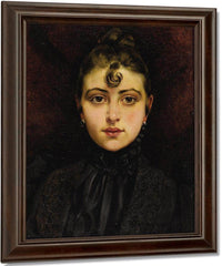 Portrait De Jeune Femme 1890 By Francis Martin Kavel Fine Art Print