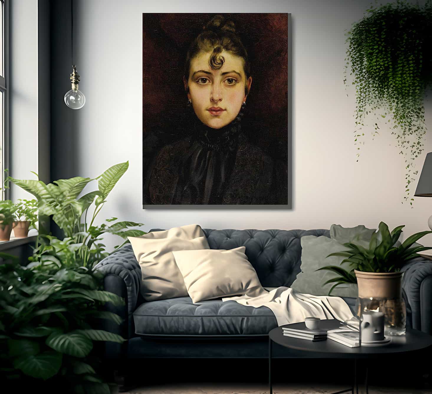 Portrait De Jeune Femme 1890 By Francis Martin Kavel Fine Art Print