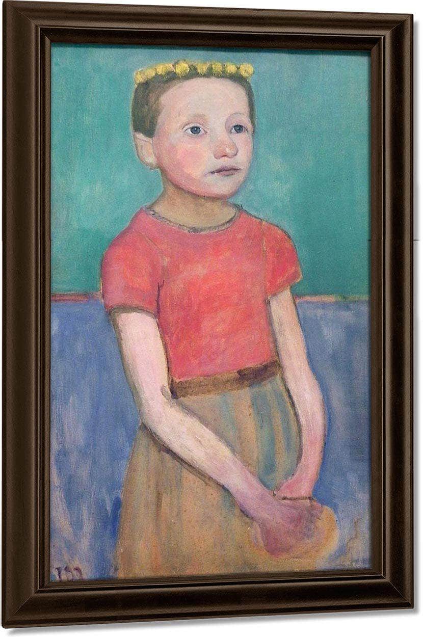 Portrait Of A 12 Year Old Italian Girl By Paula Modersohn Becker Fine Art Print